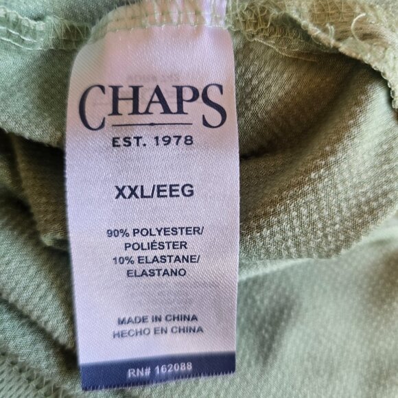 Men's Green  CHAPS Short Sleeve Golf Polo sz XXL - Picture 5 of 5